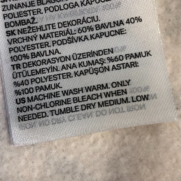 H&M Divided Women's One Vision Small Pattern Graffiti Hand-Cropped Soft Hoodie - Picture 9 of 12